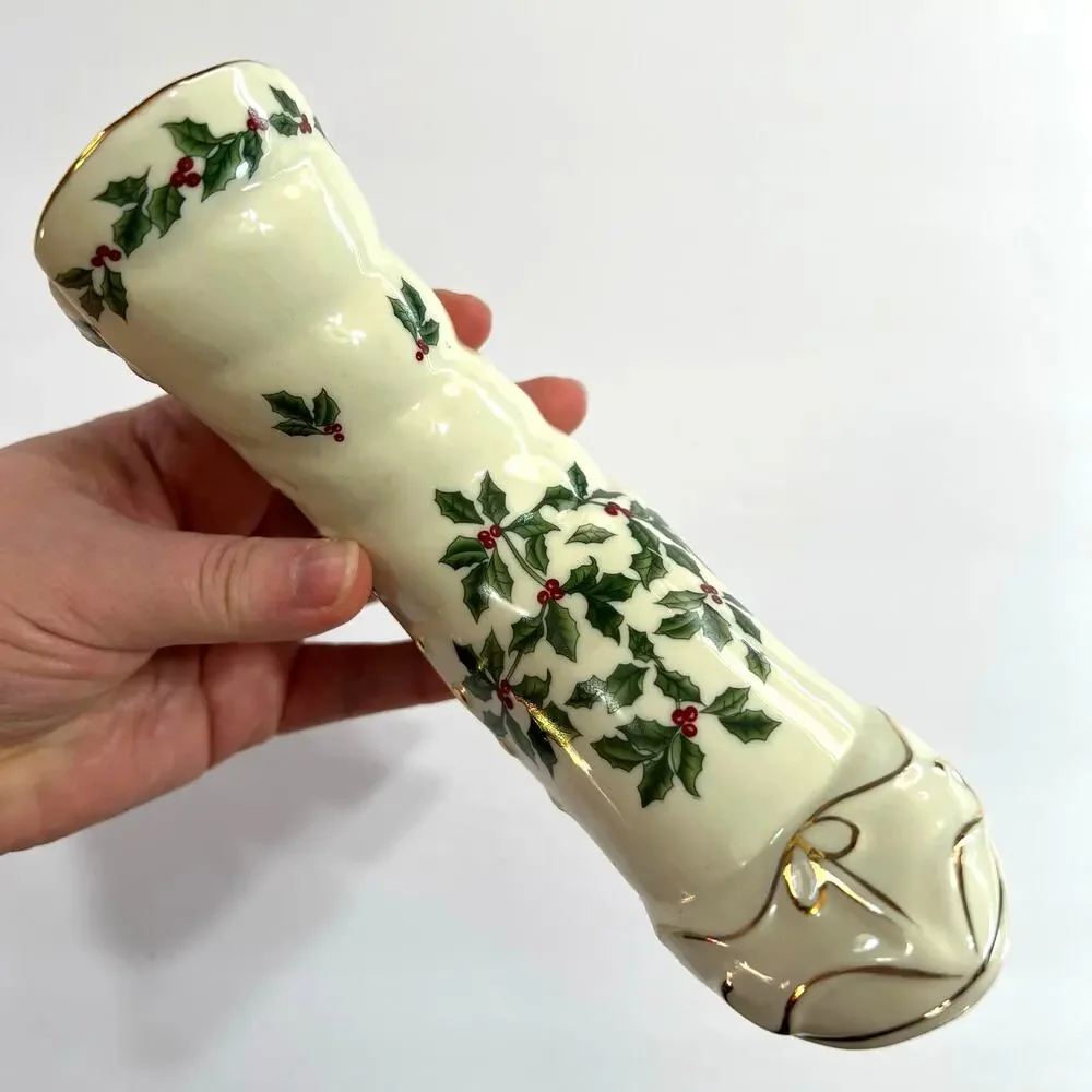 Formalities by Baum Bros Porcelain Victorian Boot Hand Painted Christmas Theme